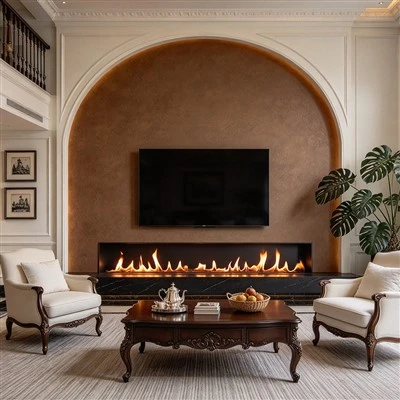 Modern TV Above Fireplace Design Ideas
